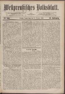 Westpreußisches Volksblatt1885 15.10 nr 236