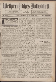 Westpreußisches Volksblatt1885 22.10 nr 242