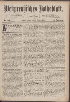 Westpreußisches Volksblatt1885 23.10 nr 243