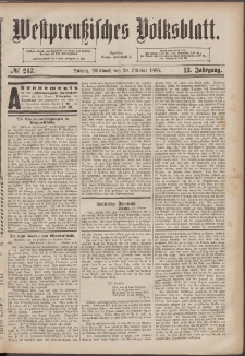 Westpreußisches Volksblatt 1185 28.10 nr 247