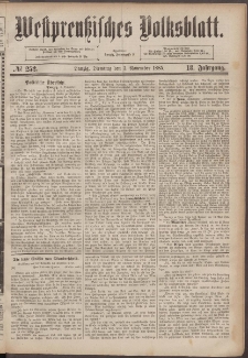 Westpreußisches Volksblatt 1885 03.11 nr 252