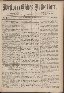 Westpreußisches Volksblatt 1885 09.11 nr 257