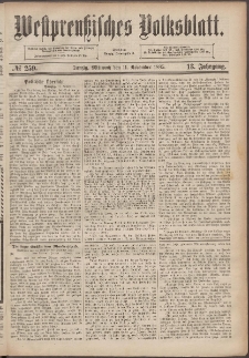 Westpreußisches Volksblatt 1885 11.11 nr 259