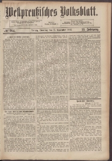 Westpreußisches Volksblatt 1885 17.11 nr 264