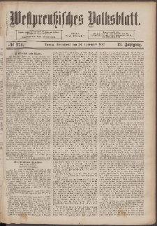 Westpreußisches Volksblatt 1885 28.11 nr 274