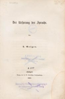 Der Ursprung der Sprache