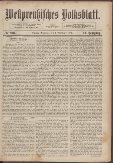 Westpreußisches Volksblatt 1885 1.12 nr 276