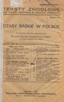 Czasy saskie w Polsce