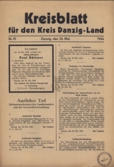 Kreisblatt fur den Kreis Danzig-Land nr.19