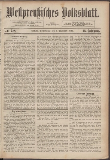 Westpreußisches Volksblatt 1885 03.12 nr 278