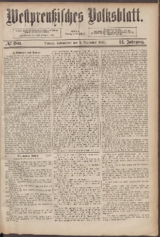 Westpreußisches Volksblatt 1885 05.12 nr 280