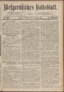 Westpreußisches Volksblatt 1885 09.12 nr 282