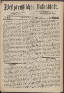 Westpreußisches Volksblatt 1885 14.10 nr 286