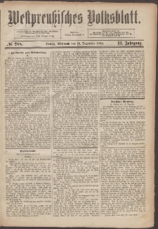 Westpreußisches Volksblatt 1885 16.10 nr 288