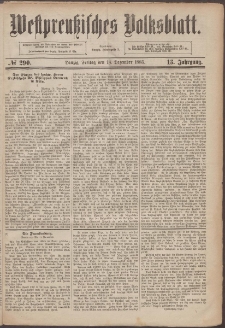 Westpreußisches Volksblatt 1885 18.10 nr 290