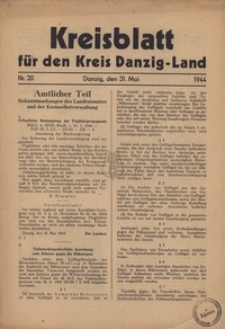 Kreisblatt fur den Kreis Danzig-Land nr.20