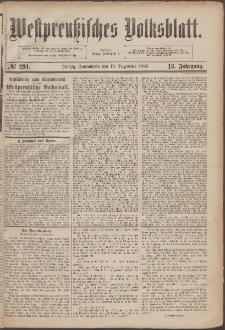 Westpreußisches Volksblatt 1885 18.12 nr 291