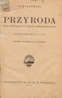 Przyroda : dla oddziału IV szkół powszechnych : polecone przez Min. W.R.i O.P.