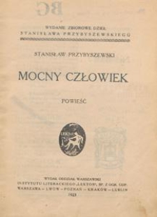 Mocny człowiek : powieść