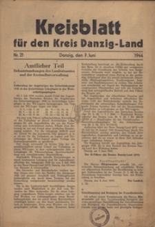 Kreisblatt fur den Kreis Danzig-Land nr.21