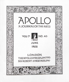 Apollo a Journal of the arts. 1928, Vol.7, No 42