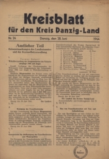 Kreisblatt fur den Kreis Danzig-Land nr.24