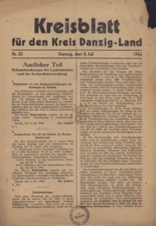 Kreisblatt fur den Kreis Danzig-Land nr.25