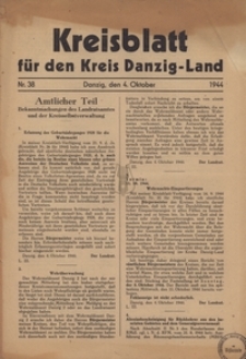 Kreisblatt fur den Kreis Danzig-Land nr.38