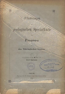 Erläuterungen zur geologischen Specialkarte von Preussen und den Thüringischen Staaten. Lfg. 7. Blatt Saarlouis. Gradabt. 80, No. 39