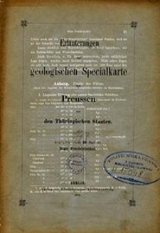 Erläuterungen zur geologischen Specialkarte von Preussen und den Thüringischen Staaten. Lfg. 7. Blatt Friedrichsthal. Gradabt. 80, No. 41