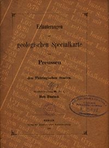 Erläuterungen zur geologischen Specialkarte von Preussen und den Thüringischen Staaten. Lfg. 8. Blatt Hönebach. Gradabt. 69, No. 4