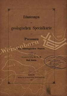 Erläuterungen zur geologischen Specialkarte von Preussen und den Thüringischen Staaten. Lfg. 8. Blatt Sontra. Gradabt. 55, No. 58