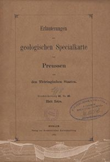 Erläuterungen zur geologischen Specialkarte von Preussen und den Thüringischen Staaten. Lfg. 8. Blatt Netra. Gradabt. 55, No. 59