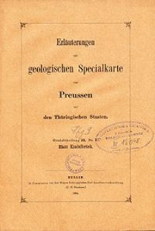 Erläuterungen zur geologischen Specialkarte von Preussen und den Thüringischen Staaten. Lfg. 9. Blatt Kindelbrück. Gradabt. 56, No. 47