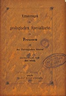 Erläuterungen zur geologischen Specialkarte von Preussen und den Thüringischen Staaten. Lfg. 12. Blatt Stössen. Gradabt. 57, No. 52