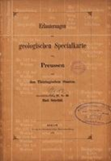 Erläuterungen zur geologischen Specialkarte von Preussen und den Thüringischen Staaten. Lfg. 12. Blatt Osterfeld. Gradabt. 57, No. 58