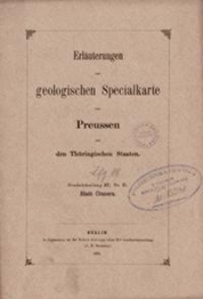 Erläuterungen zur geologischen Specialkarte von Preussen und den Thüringischen Staaten. Lfg. 18. Blatt Cönnern. Gradabt. 57, No. 21