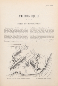 Art et décoration : revue mensuelle d'art moderne 1928. Chronique, janvier
