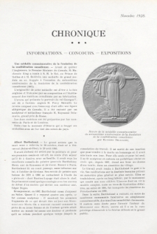 Art et décoration : revue mensuelle d'art moderne 1928. Chronique, novembre