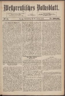 Danziger Volks-Blatt. Organ volksthümlicher Bestrebungen und Interessen 1887 20.01. nr.15