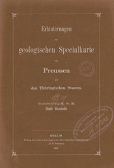 Erläuterungen zur geologischen Specialkarte von Preussen und den Thüringischen Staaten. Lfg. 19. Blatt Riestedt. Gradabt. 57, No. 31
