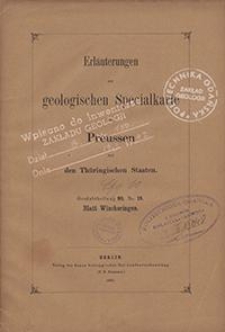 Erläuterungen zur geologischen Specialkarte von Preussen und den Thüringischen Staaten. Lfg. 10. Blatt Wincheringen. Gradabt. 80, No. 19