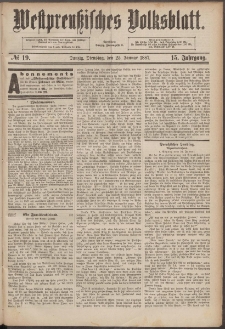 Danziger Volks-Blatt. Organ volksthümlicher Bestrebungen und Interessen 1887