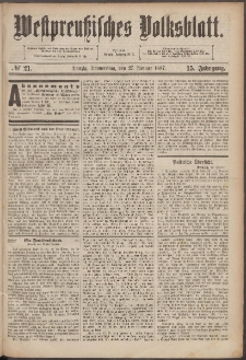 Danziger Volks-Blatt. Organ volksthümlicher Bestrebungen und Interessen 1887