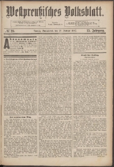 Danziger Volks-Blatt. Organ volksthümlicher Bestrebungen und Interessen 1887 29.01. nr.23