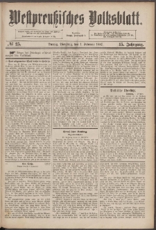 Danziger Volks-Blatt. Organ volksthümlicher Bestrebungen und Interessen 1887 01.02. nr.25
