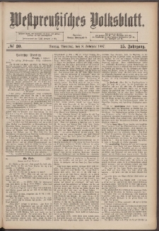 Danziger Volks-Blatt. Organ volksthümlicher Bestrebungen und Interessen 1887 08.02. nr.30