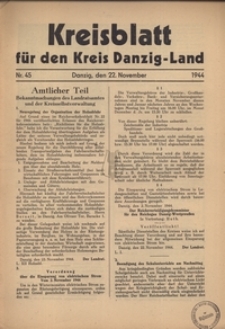 Kreisblatt fur den Kreis Danzig-Land nr.45