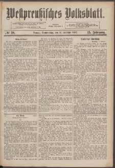 Danziger Volks-Blatt. Organ volksthümlicher Bestrebungen und Interessen 1887