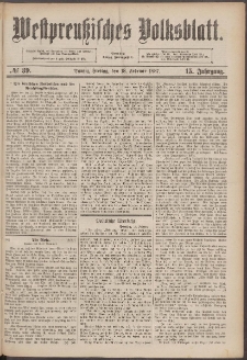 Danziger Volks-Blatt. Organ volksthümlicher Bestrebungen und Interessen 1887